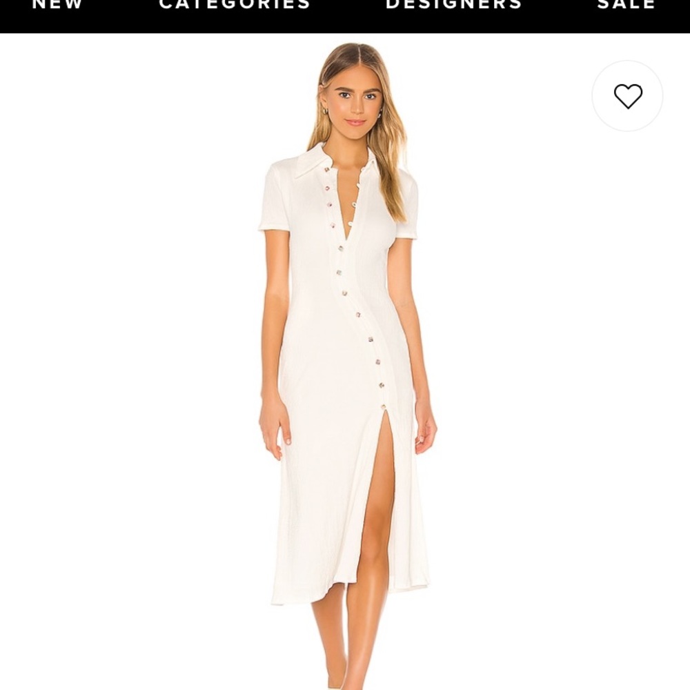 Song of Style white midi dress